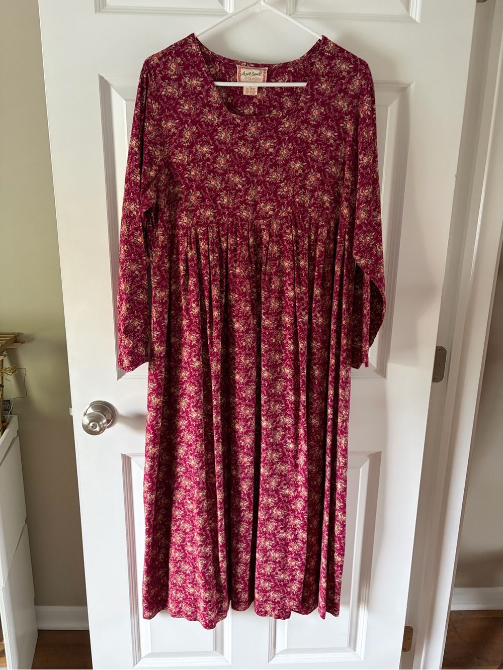 Burgundy Floral Maxi Dress
